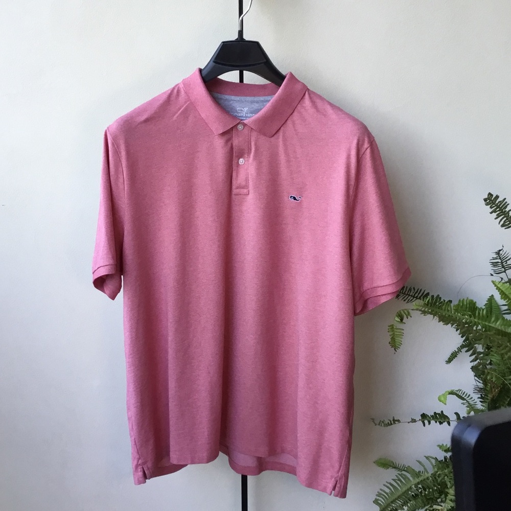 Vineyard Vines Men’s polo shirt "Edgartown" in color "Lobster" XXL